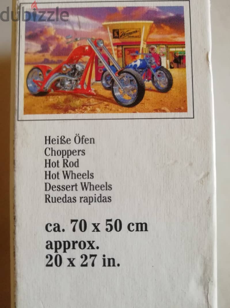 "Hot wheels" Ravensburger puzzle 1000 70*50cm used 2