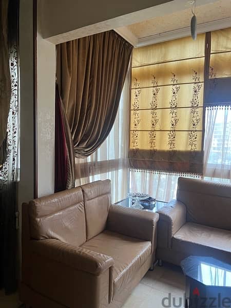 full living room leather with curtains 1