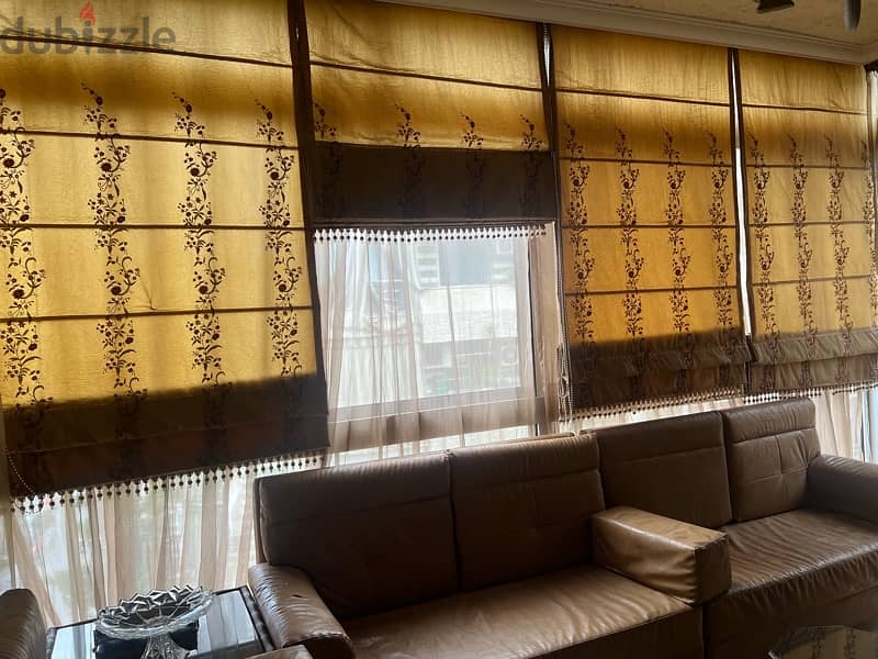 full living room leather with curtains 2