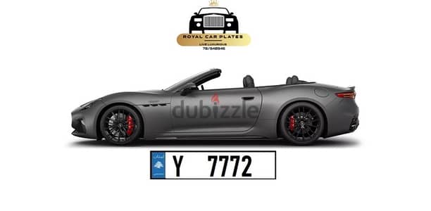 Y 7772 Special car plate number for sale