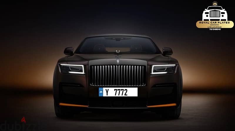 Y 7772 Special car plate number for sale 1