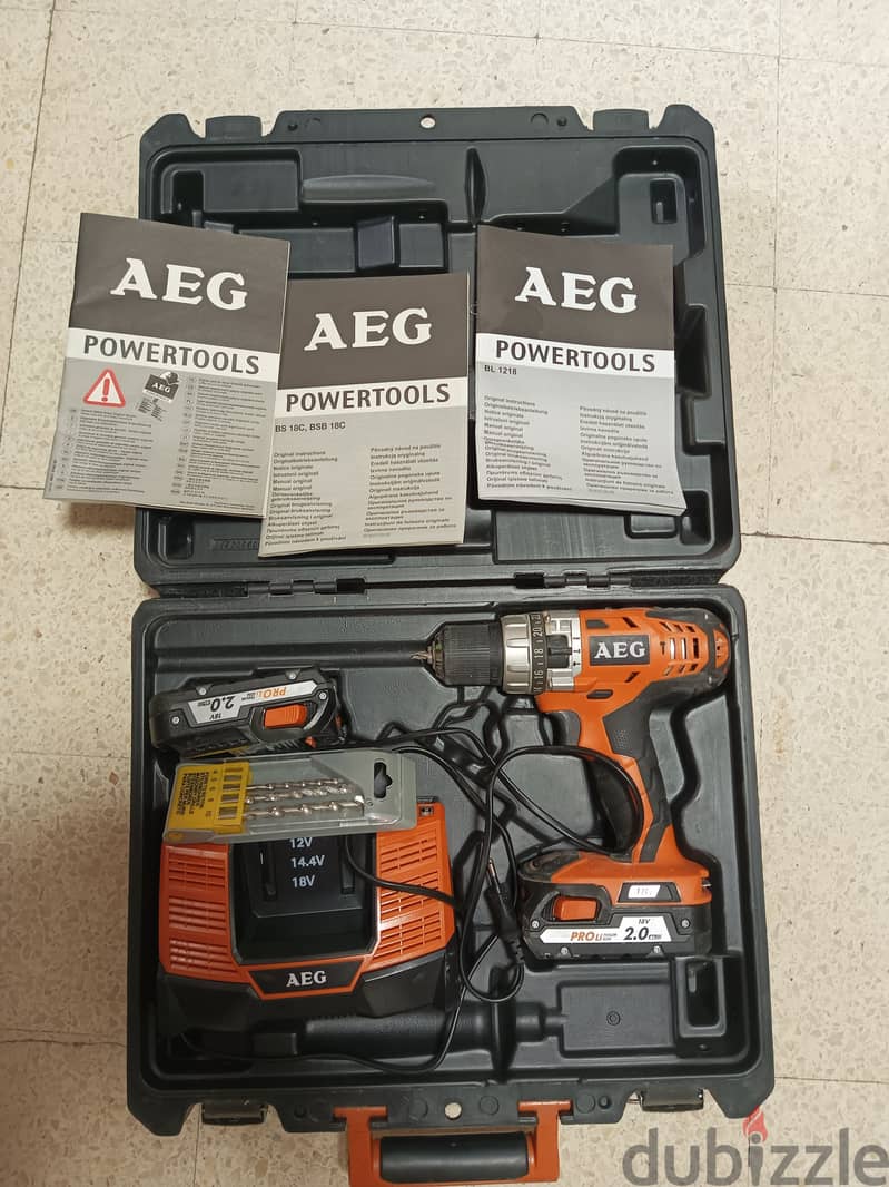 [SOLD] Cordless AEG BSB 18C hammer drill - مقدح رجراج على البطارية 0