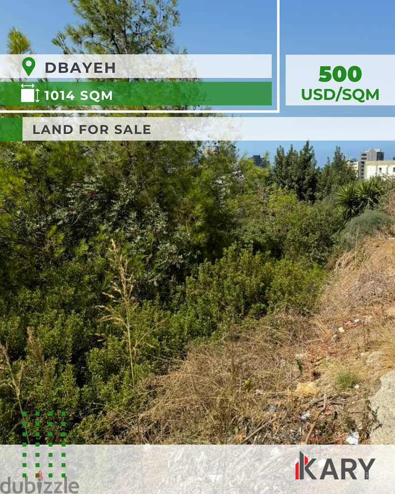 1014m Land in Dbayeh - أرض في ضبية 0