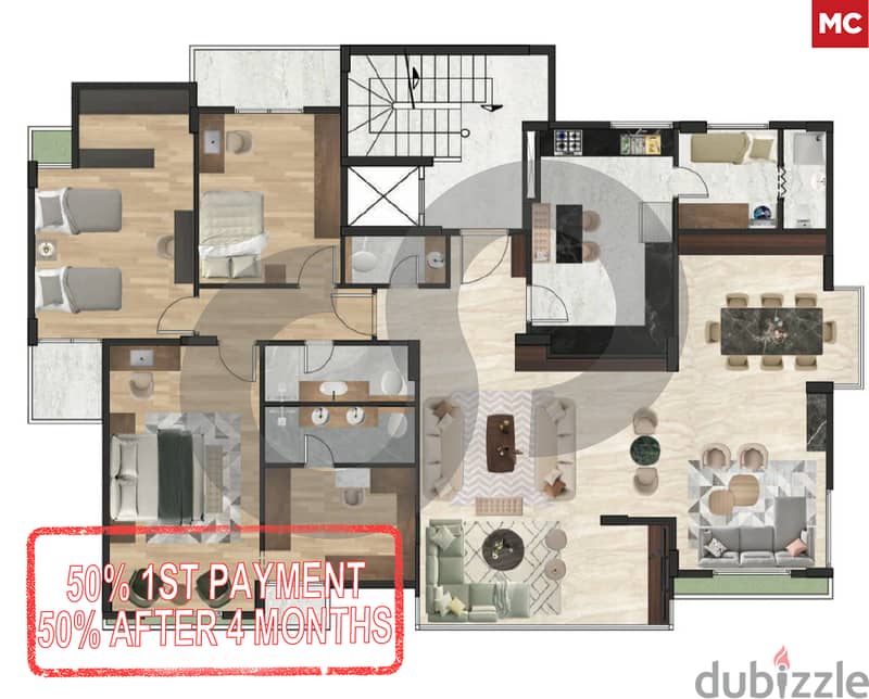 Under-construction 210 SQM Apartment in RABIEH/الرابية  REF#MC111707 0