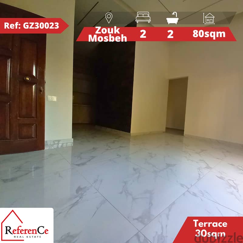 Apartment with terrace in Zouk Mosbeh شقة مع تراس في زوق مصبح 0