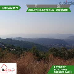 Land with 2 Buildings in Chabtine Batroun أرض مع بنايتان في البترون 0