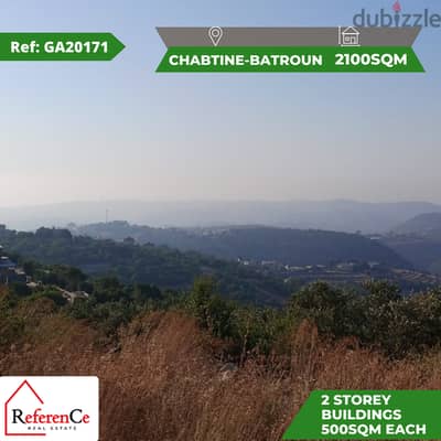 Land with 2 Buildings in Chabtine Batroun أرض مع بنايتان في البترون