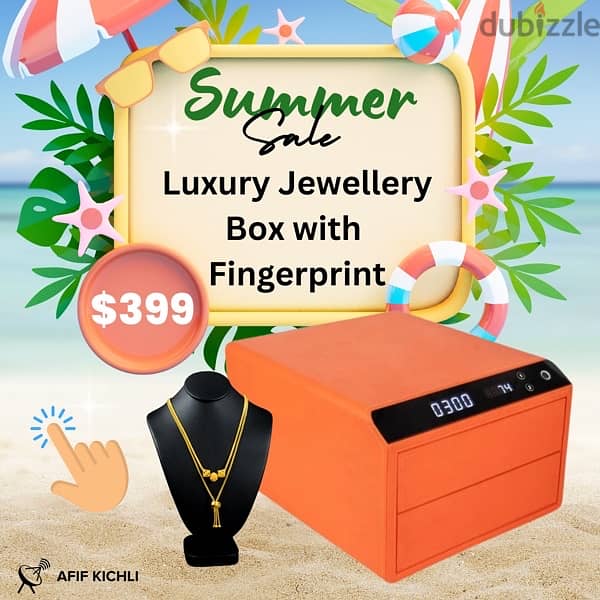 Luxury Jewellery Safe with Fingerprint 0