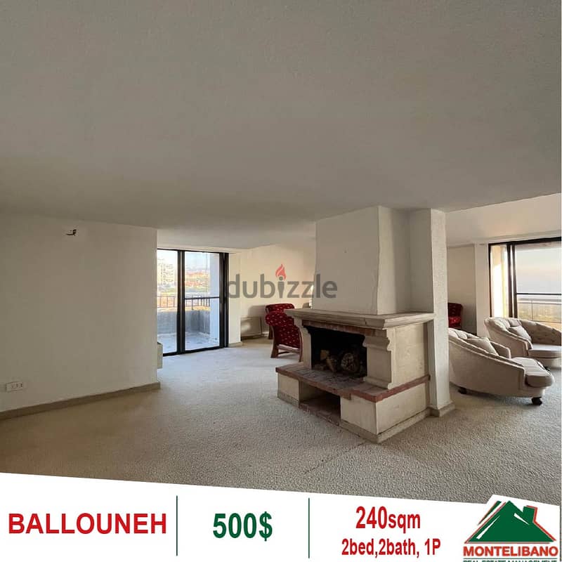 Apartment for rent located in Ballouneh!! 2