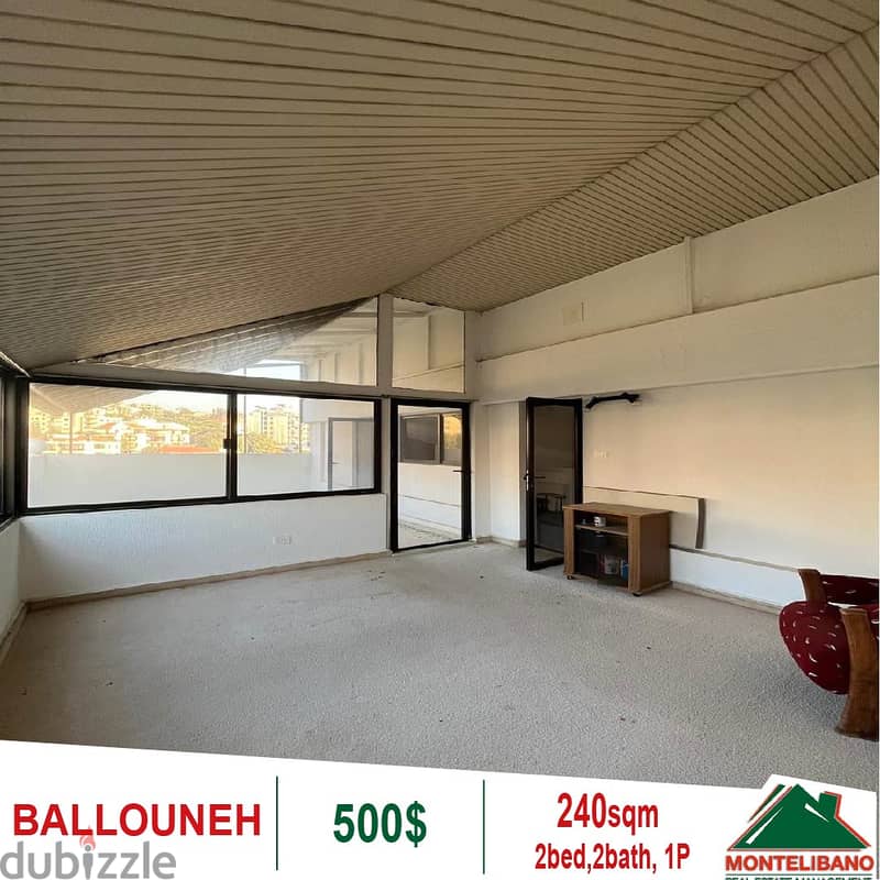 Apartment for rent located in Ballouneh!! 3