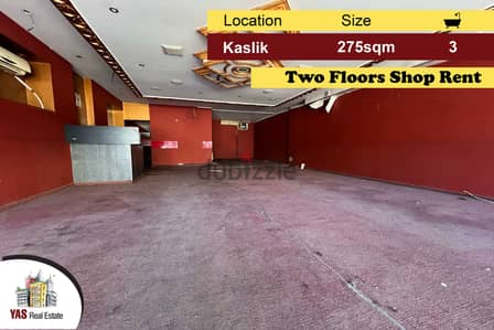 Kaslik 275m2 | Two Floors Shop | Rent | Ideal Investment | EH |