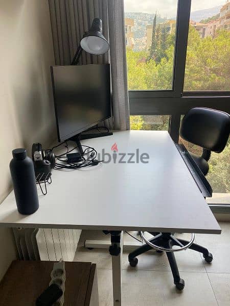 Adjustable Desk with Adjustable Chair and Lamp 1