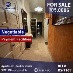 KS-1168, Apartment For Sale in Zouk Mosbeh, شقّة للببع في زوق مصبح 0