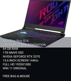 laptop asus rog strix g15 open box