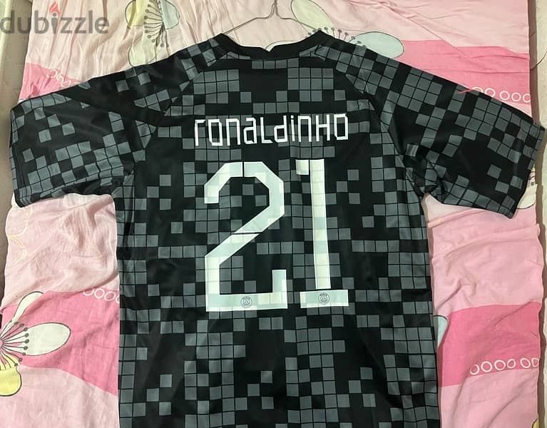 ronaldinho psg practice limited edition nike jersey 0