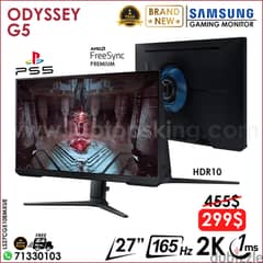 Samsung Odyssey G5 LS27CG510EMXUE 27" 165Hz 2k 1ms Gaming Monitor 0