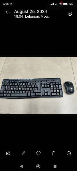 Wireless keyboard mouse combo logitech 0