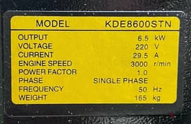 diesel generator 6500 watt