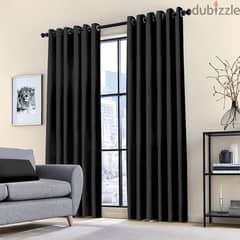 2 x Blackout Ring Curtains – Thermal Insulation Panels for Bedroom