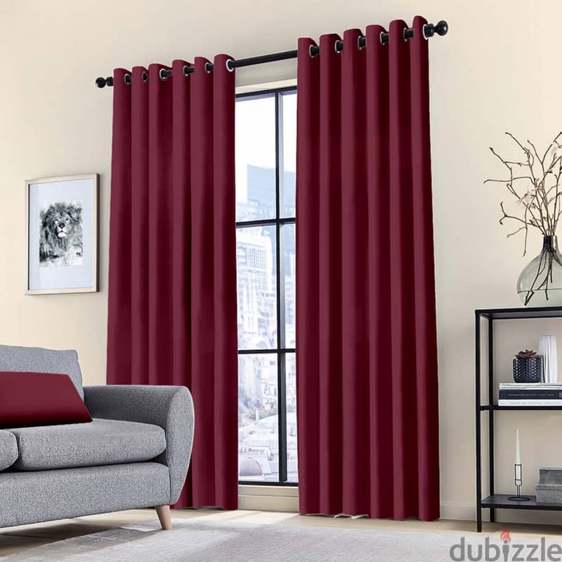 2 x Blackout Ring Curtains – Thermal Insulation Panels for Bedroom 2