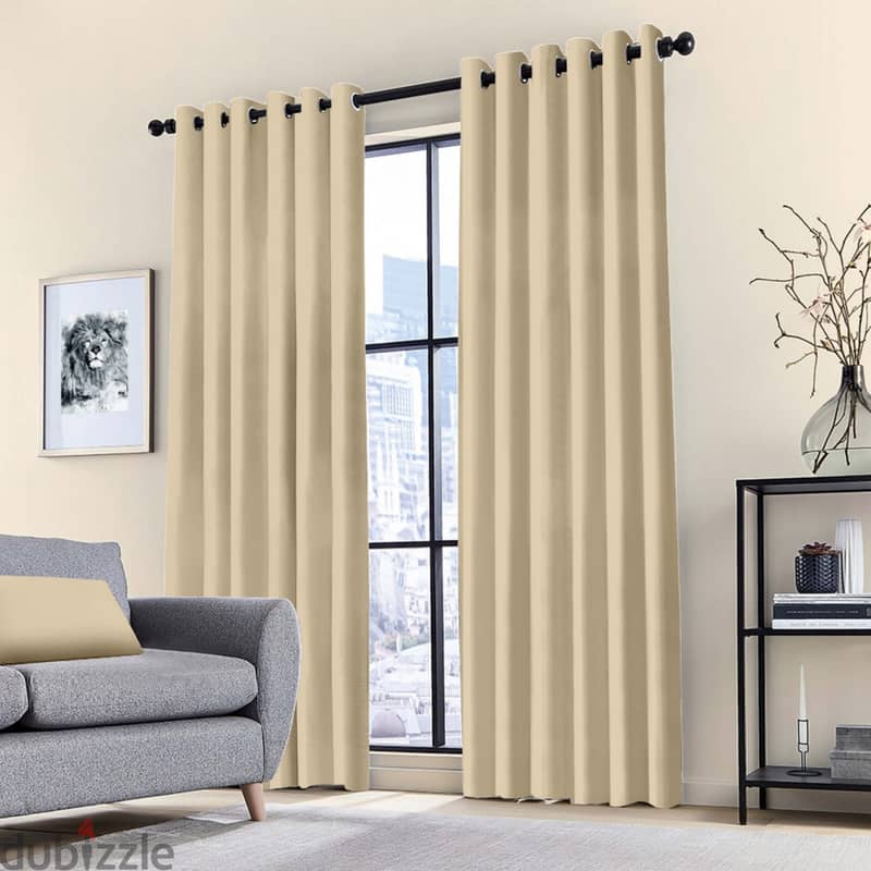 2 x Blackout Ring Curtains – Thermal Insulation Panels for Bedroom 3