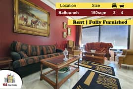 Ballouneh 180m2 | Rent | Furnished |Panoramic View | KS TO | 0