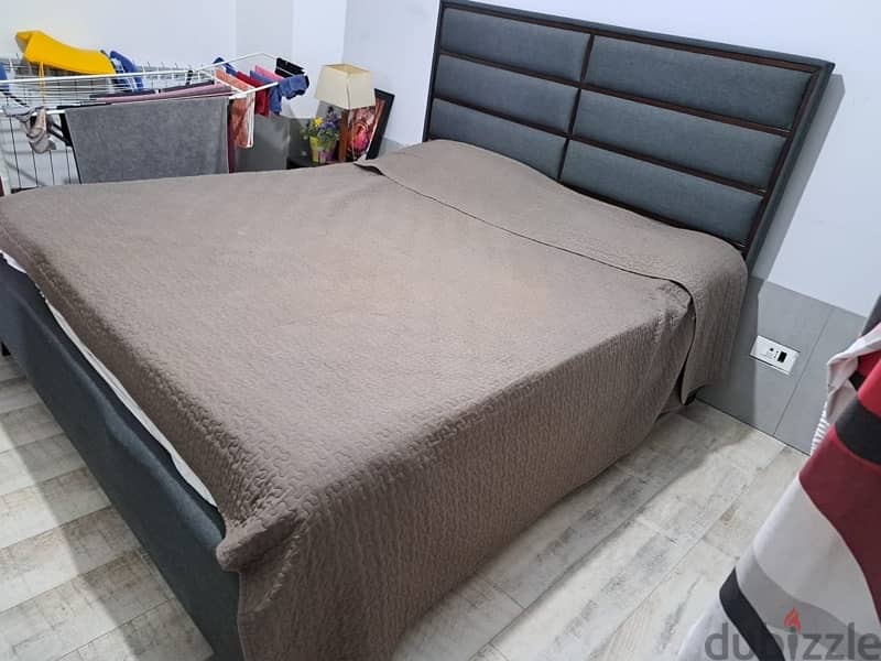 king size bed + night table 0