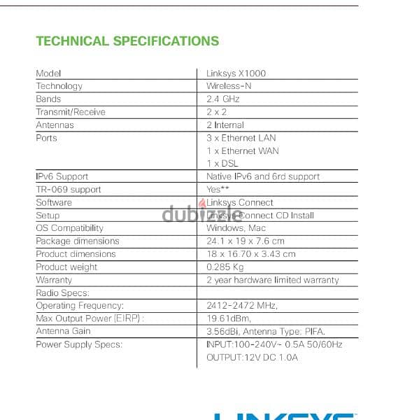 router Linksys model x1000 look at the last photo for details 5