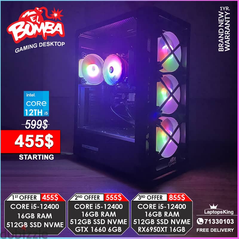 El Bomba Core i5 12Th Gen Gaming Desktop Offers 0