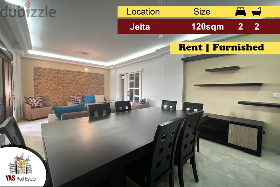 Jeita 120m2 | Furnished | Rent | Prime Location | Decorated | Catch|KS 0