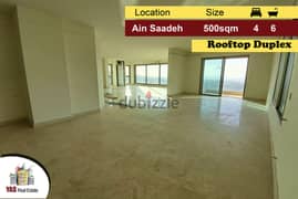 Ain Saadeh 500m2 | Rooftop Duplex | Calm Area | AMK | 0