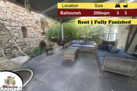 Ballouneh 200m2 | 100m2 Terrace | Rent|furnished | Private Street | WA