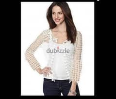 crochet offwhite cardigan s to xxL