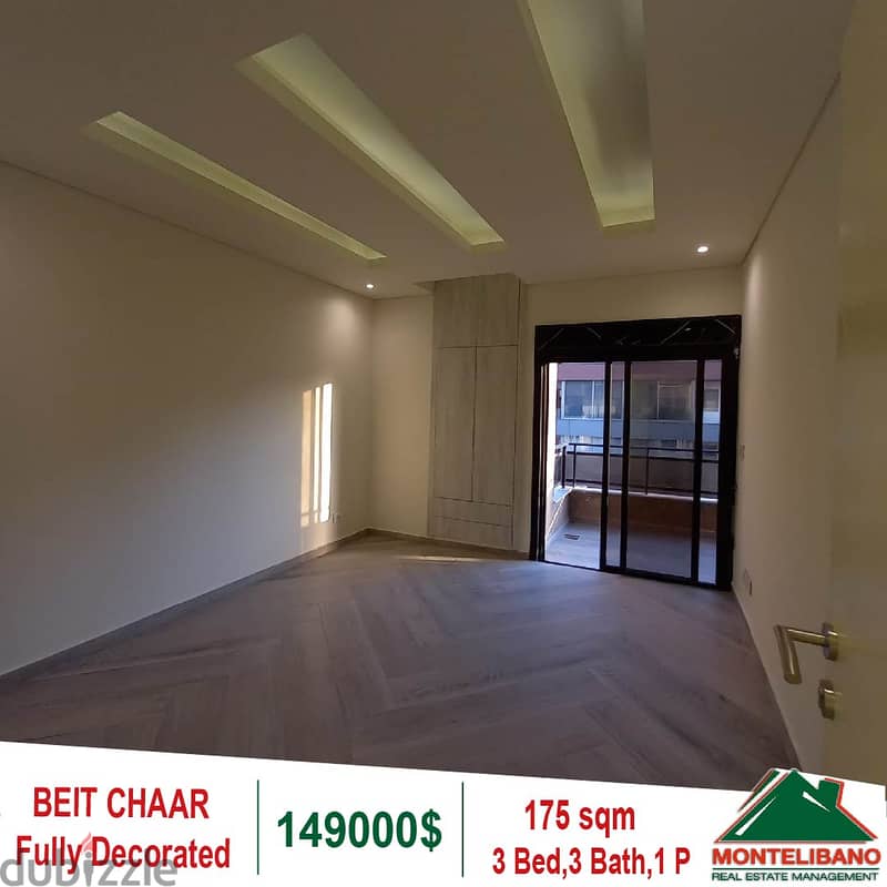 149000$!! Fully Decorated Apartment for sale in Beit Chaar 5