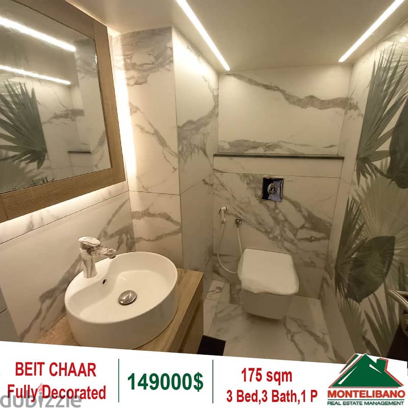 149000$!! Fully Decorated Apartment for sale in Beit Chaar 8