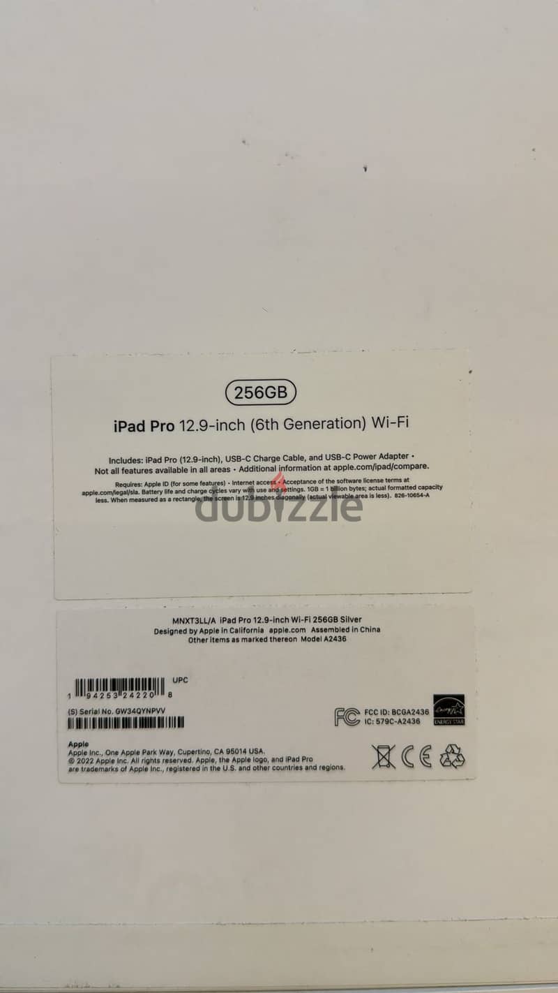 Ipad pro 12.9 256gb m2 wifi silver 1