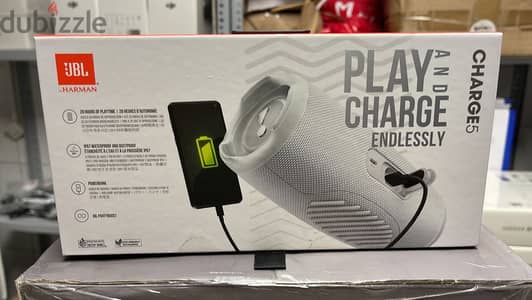 Jbl charge 5 white great & last offer