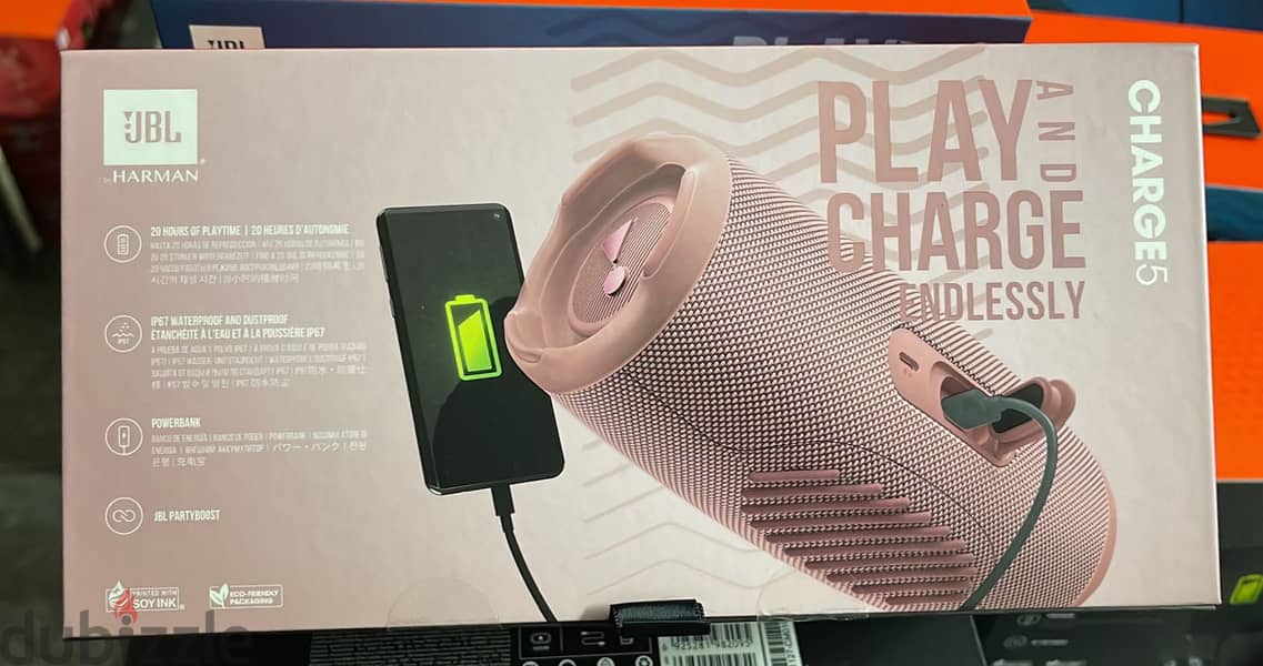 Jbl charge 5 pink Amazing & best offer 1