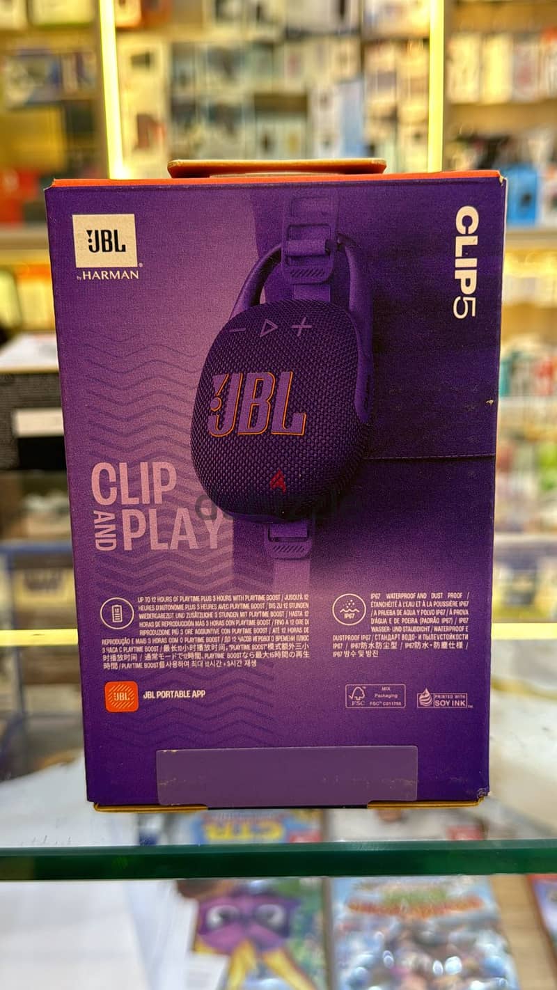 Jbl clip 5 purple great & last price 1