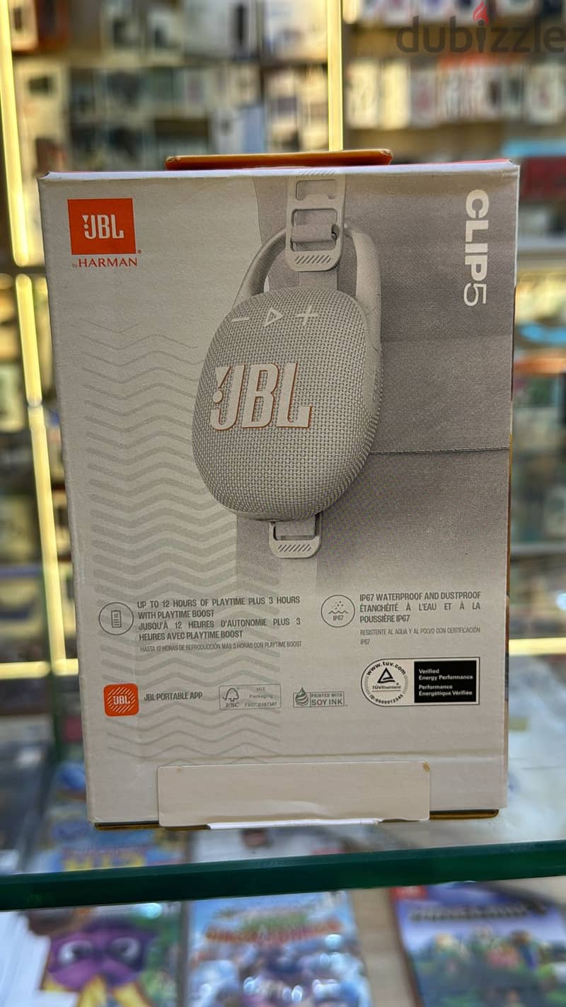 Jbl clip 5 white original & new price 1