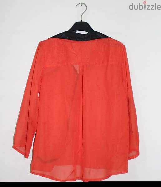 قميص اورانج شفاف - Orange Sheer Shirt 1