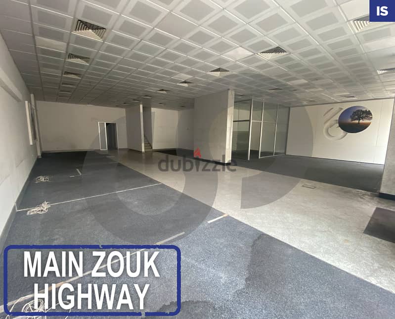 250 Sqm Ground Floor Highway Shop- zouk mikael/زوق مكايل  REF#IS111785 0