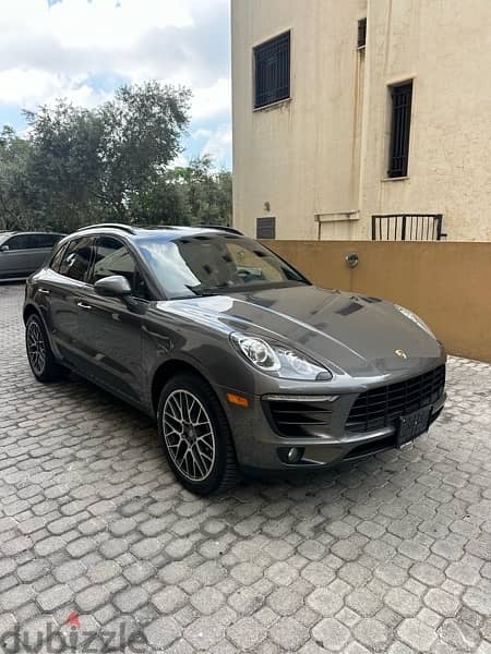 Porsche Macan S 2016 gray on black & red (clean carfax) 2