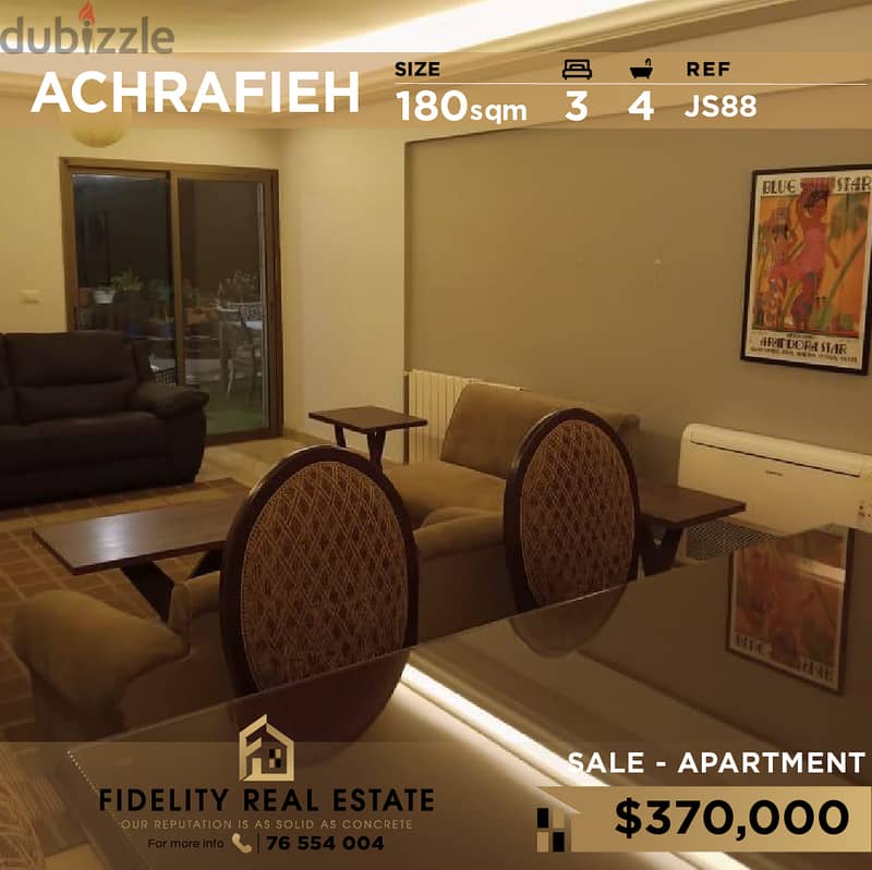 Apartment for sale in Achrafieh JS88 شقة للبيع في الأشرفية 0