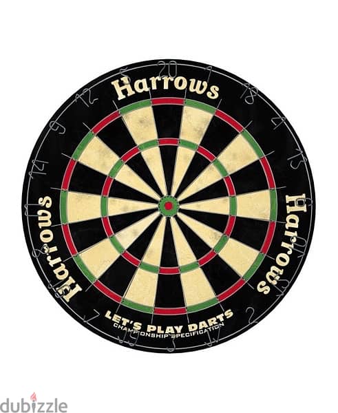 HARROWS LETS PLAY DARTS BRISTLE BOARD GAME 0