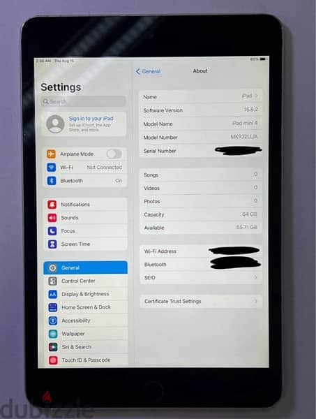 Ipad mini 4 64gb fingerprint not working  البصمة لا تعمل 2