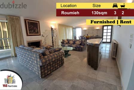 Roumieh 130m2 | 30m2 Terrace | Rent | Furnished |Quiet Street | AMK