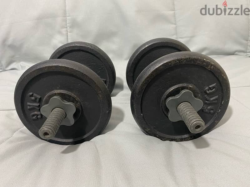 Home Gym Dumbbells Barbell Axe 22 Kgs 2