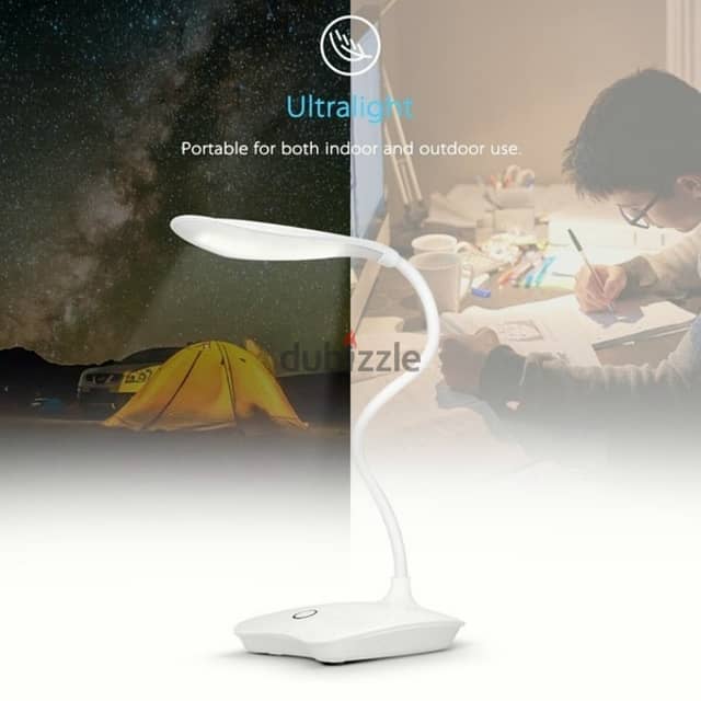 Rechargeable Desk Lamp, 3-Level Dimmable USB LED Light 4