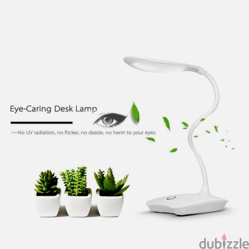 Rechargeable Desk Lamp, 3-Level Dimmable USB LED Light 6